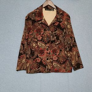 Briggs New York Paisley Blazer in Rich Tones